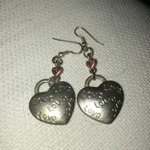Adorable heart love earrings